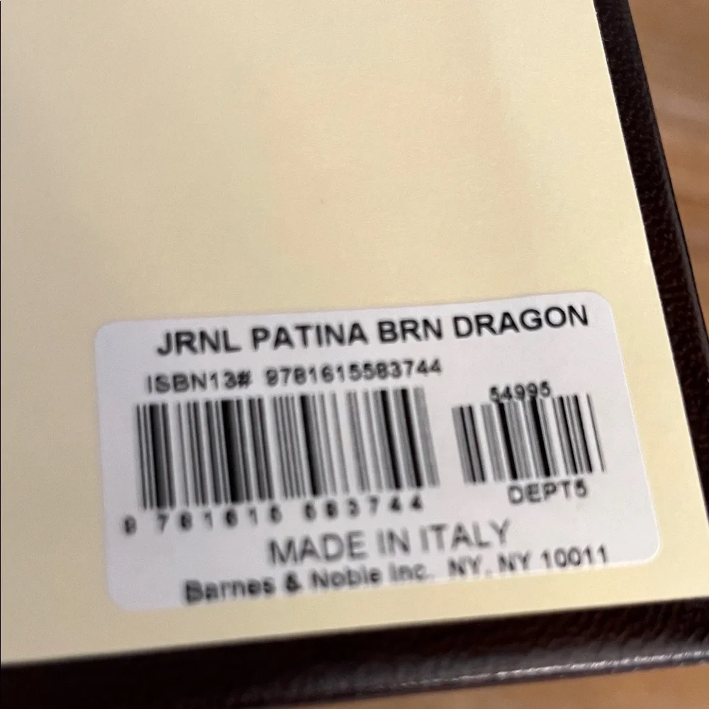 Made In Italy Dragon Brown Embossed Journal, Brand New.